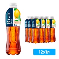 Напиток Rich черный чай, лимон 1 литр, пэт, 12 шт. в уп. Напиток Rich черный чай, лимон 1 литр, пэт, 12 шт. в уп.